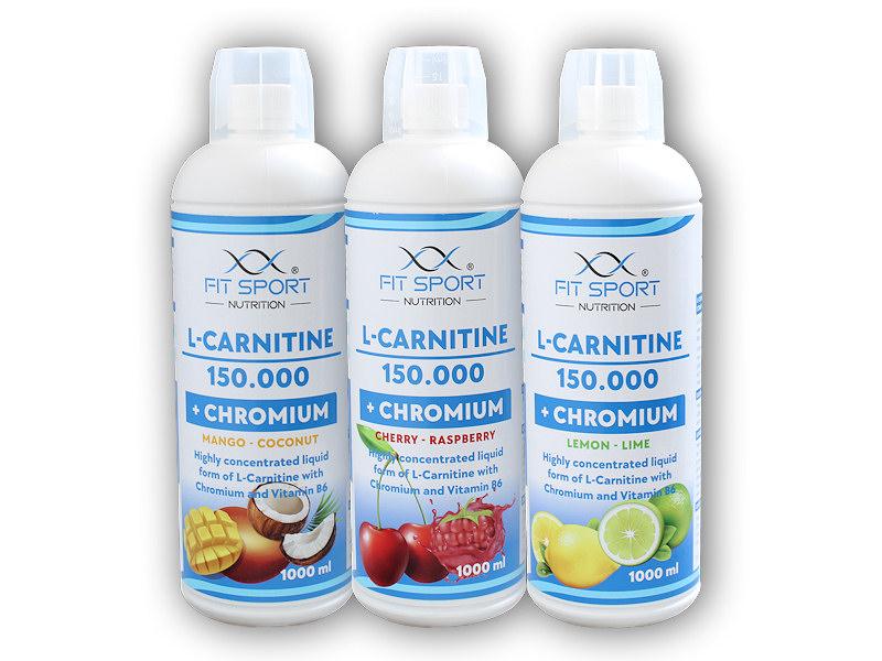 FitSport Nutrition 3x L-Carnitine 150000 + Chromium 1000ml