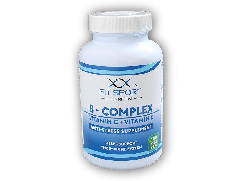 FitSport Nutrition B-Complex + Vitamín C + Vitamín E 100 vege caps