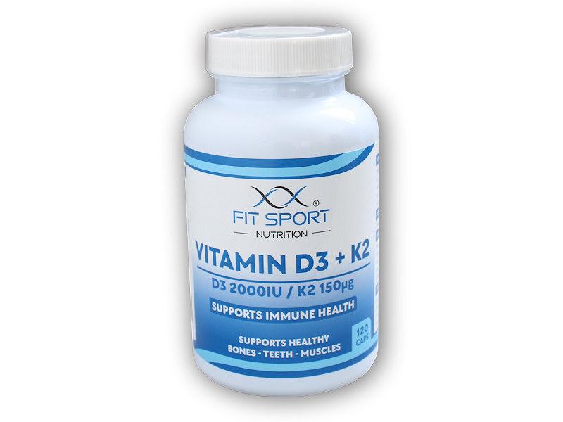 FitSport Nutrition Vitamín D3 + K2 120 kapsúl