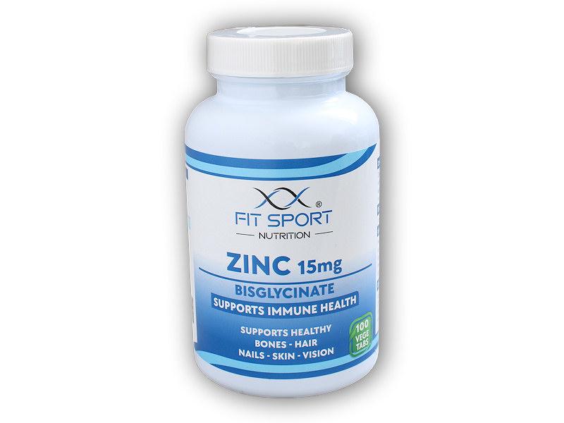 FitSport Nutrition Zinok 15mg Bisglycinát 100 vege tabs