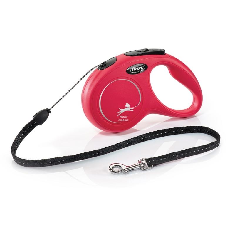 Flexi New Classic lanko M 5 m (20 kg) červená