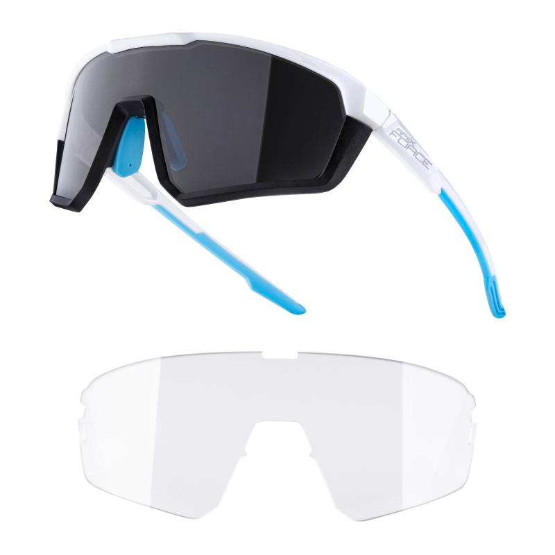 Force APEX bielo-sivé kontrastné+fotochrom.sklo - cyklistické okuliare