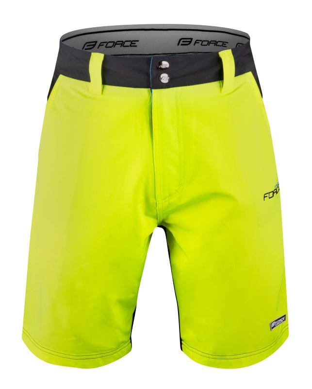 Force BLADE MTB černo-fluo cyklokraťasy s odnímatelnou vložkou