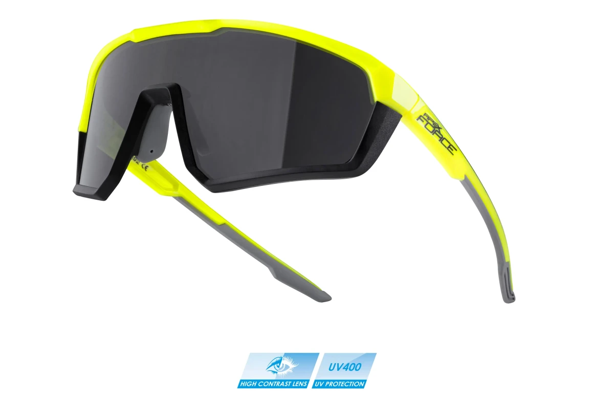 Force APEX, fluo-černé, černé skla cyklistické brýle