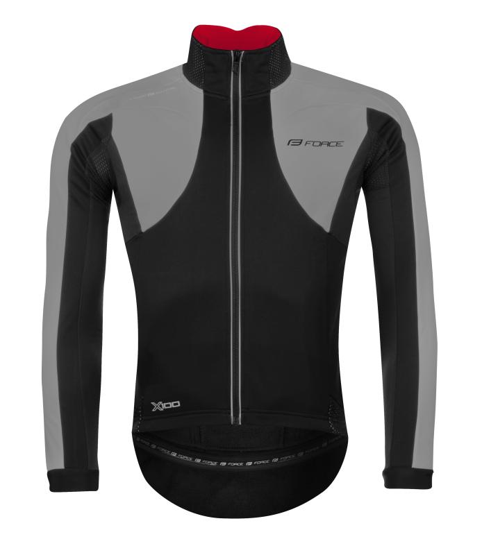 Force X100 černo-šedá zimní cyklistická bunda