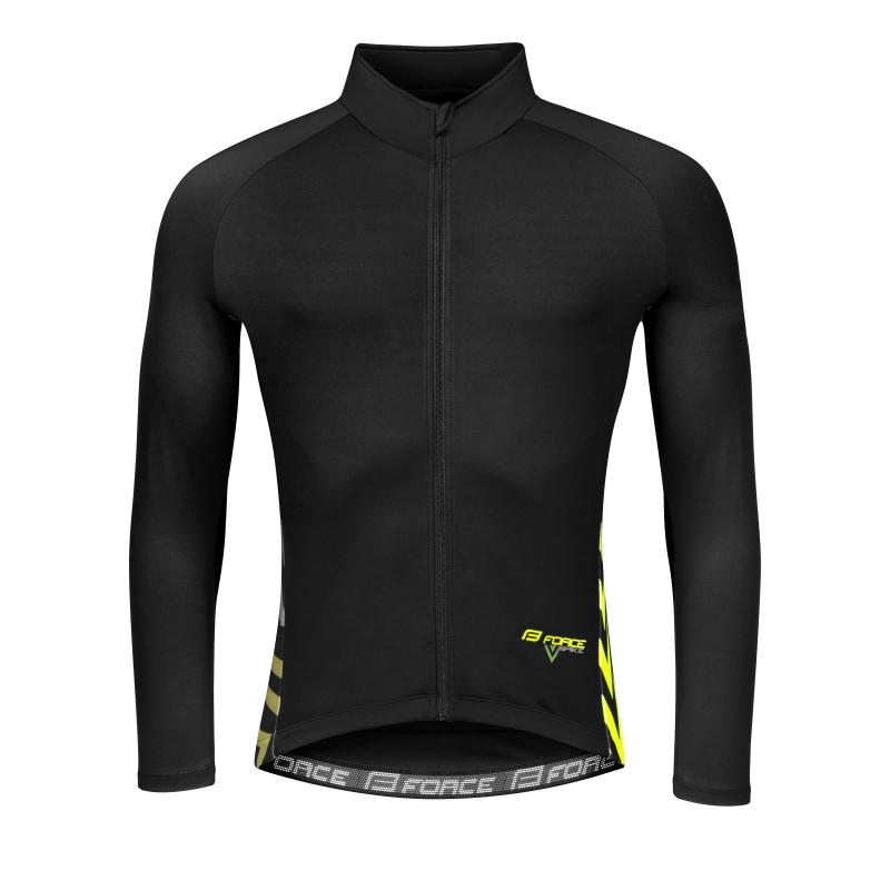 Force SPIKE černo-fluo cyklodres - dlouhý rukáv