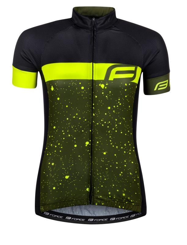 Force SPRAY LADY army-fluo dámsky cyklodres - kr. rukáv