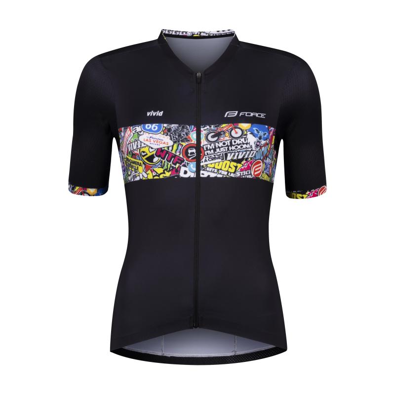 Force VIVID LADY čierny dámsky cyklistický dres