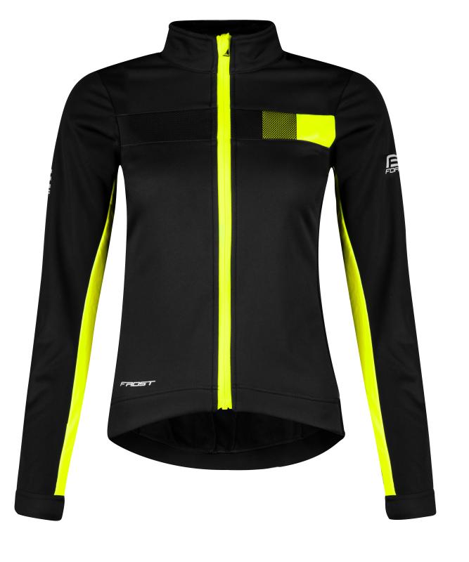 Force FROST čierno-fluo dámska softshell cyklobunda