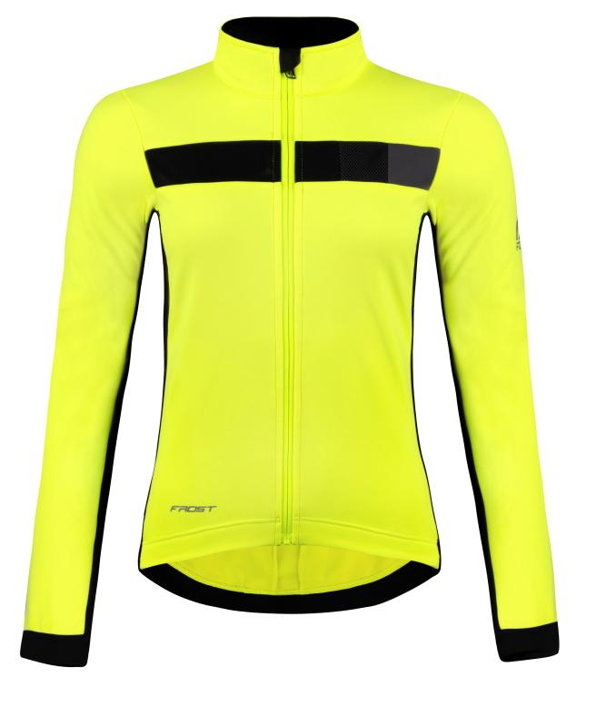 Force FROST LADY fluo-černá dámská softshell cyklobunda