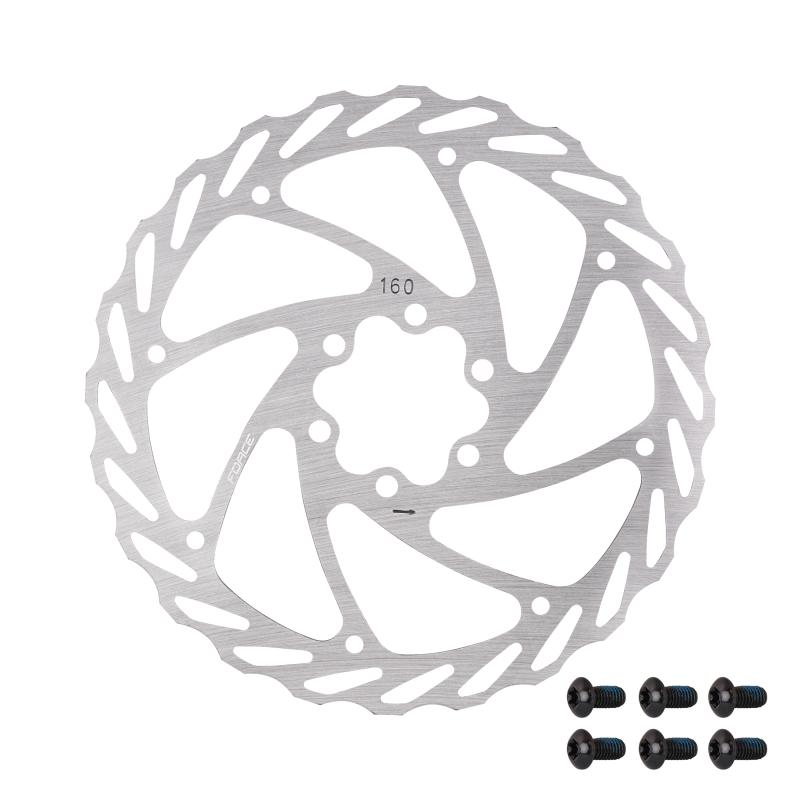 Force Brzdový kotúč Force-4 160 mm, 6 dier, strieborný