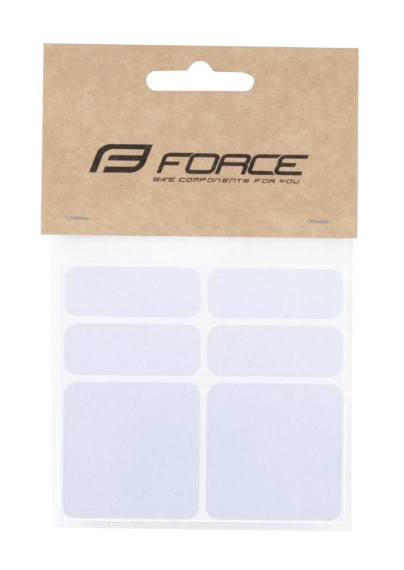Force Nálepky reflexné sada 6 ks, strieborné
