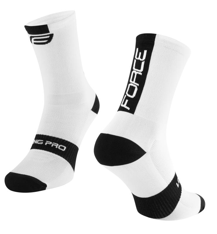 Force Ponožky LONG PRO bílo-černé