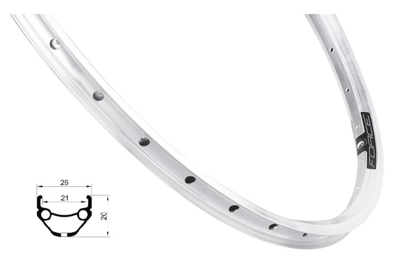 Force Ráfik PRIME 559x21, 32 dier, strieborný