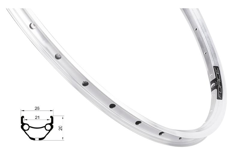 Force Ráfik PRIME 559x21, 36 dier, strieborný