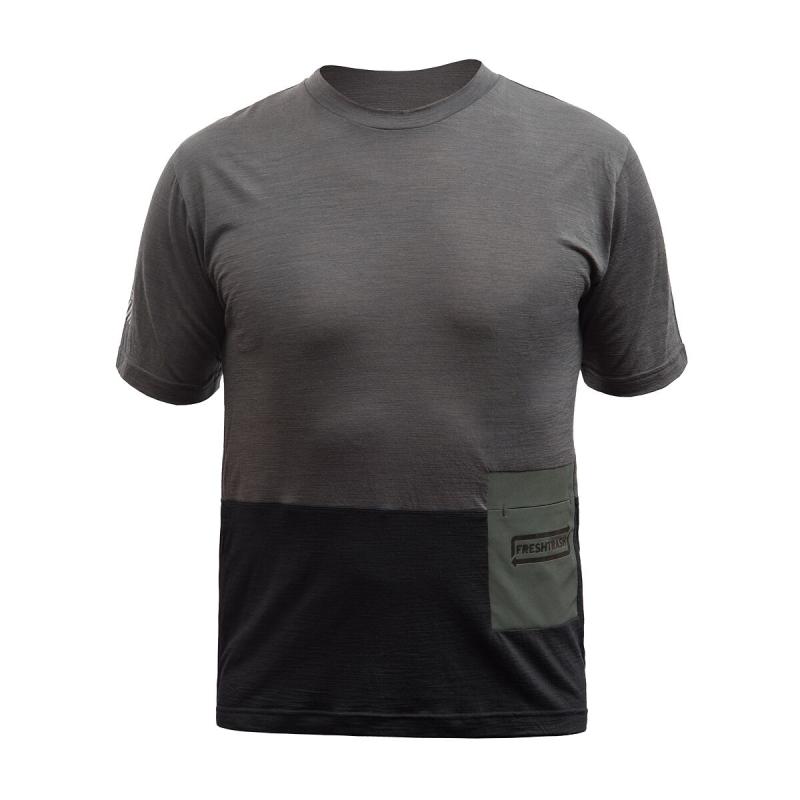 Fresh Trash Men's Lite Merino Pocket Jersey Olive Green/black pánsky cyklistický dres