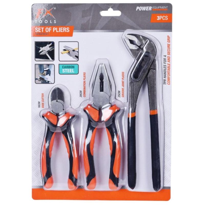 Fx Tools Siko kleště + kombinačky + boční štípací kleště sada 3 ks