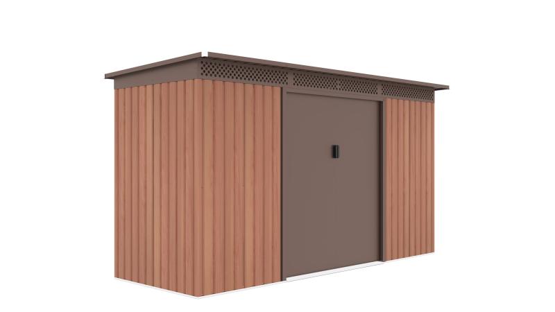 G21 Zahradní domek GRAH 483 - 340 x 142 cm, hnědý
