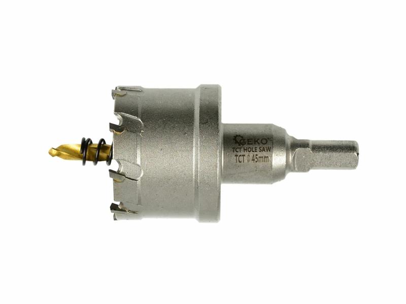 GEKO Korunkový vrták do kovu TCT, 45mm