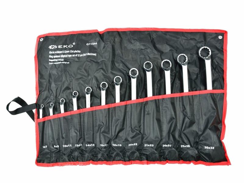 GEKO Očkové klíče, sada 12ks, 6-32mm