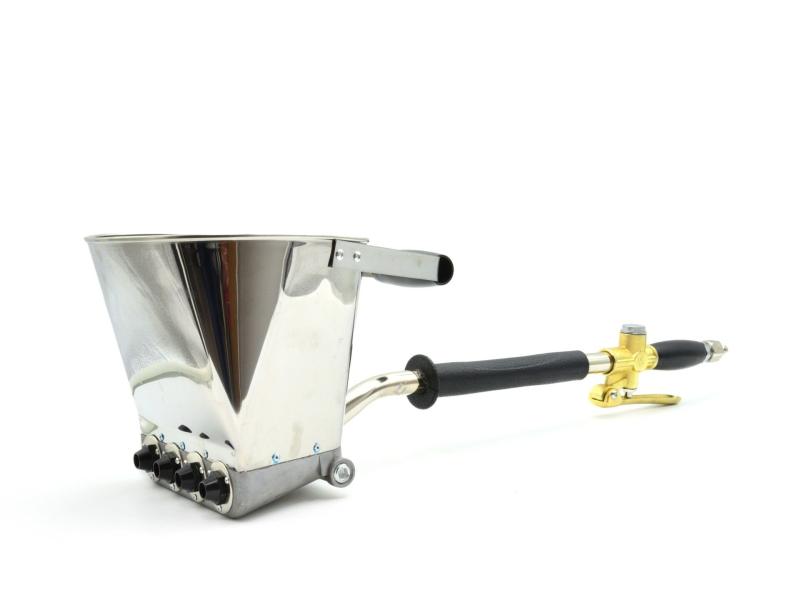 GEKO Omítací pistole pneumatická, pro cementové omítky na stěny + 4 trysky