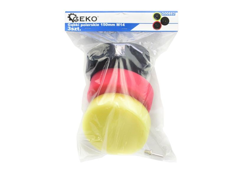 GEKO Sada nástavců na leštění 150 mm M14, 3ks