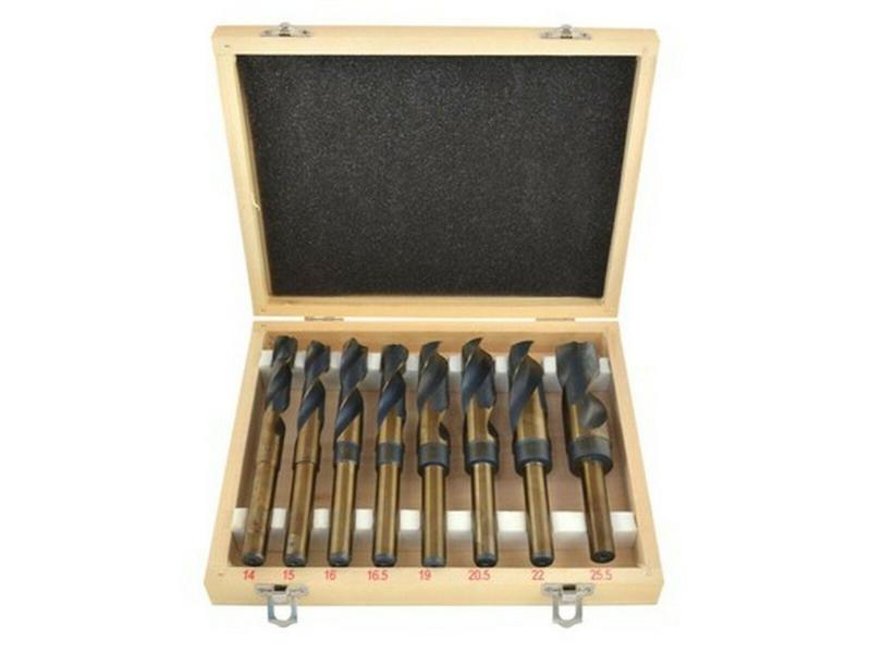 GEKO Vrtáky sada 8ks, dřevo a kov, 14-25,5 mm, HSS