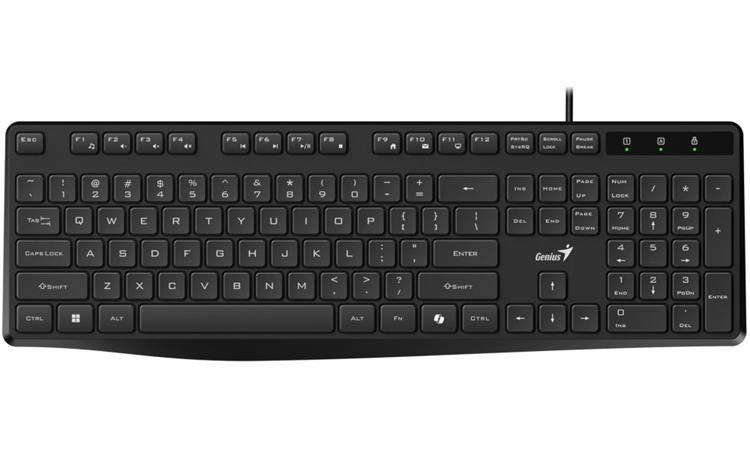 Genius KB-117S Klávesnice, drátová,tichá, USB, CZ+SK layout, Copilot klávesa, černá