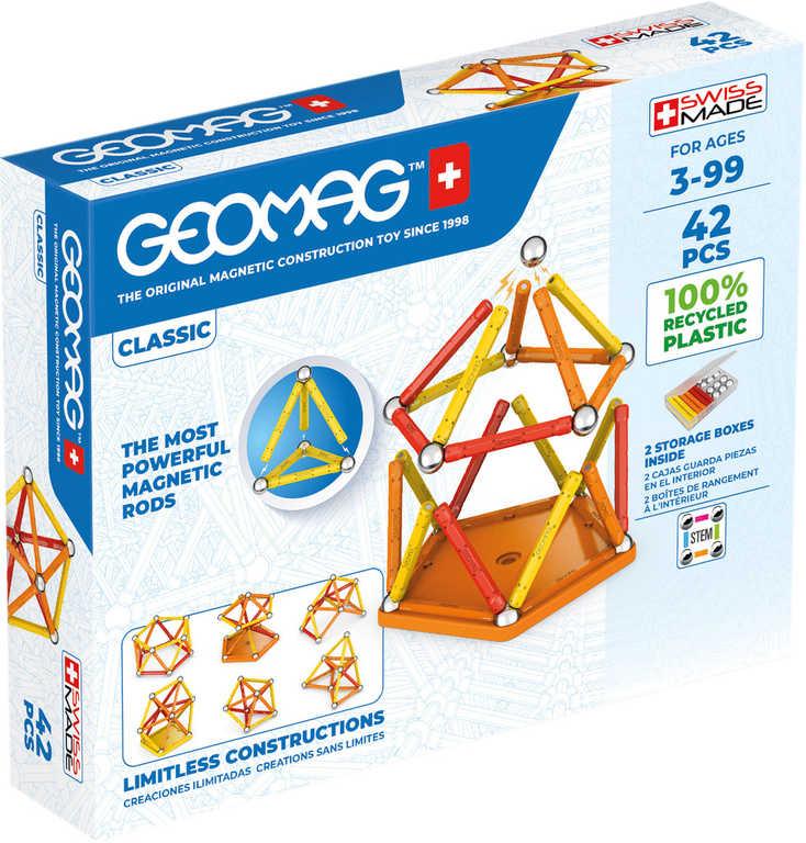 GEOMAG Classic oranžová 42 dílků Eko magnetická (stavebnice)