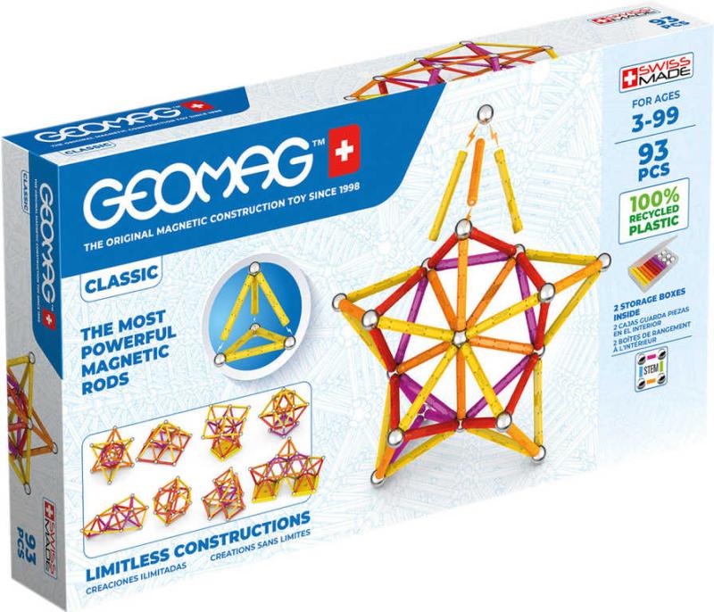 GEOMAG Classic oranžová 93 dílků Eko magnetická (stavebnice)