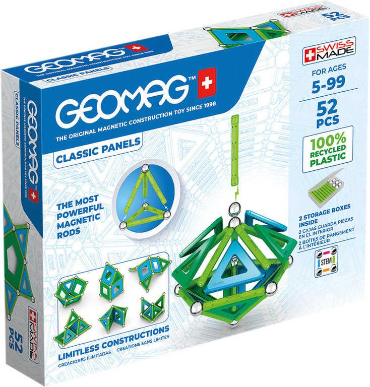 GEOMAG Classic Panels modrá 52 dílků Eko magnetická (stavebnice)