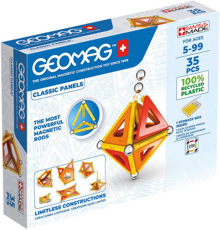 GEOMAG Classic Panels oranžová 35 dílků Eko magnetická (stavebnice)