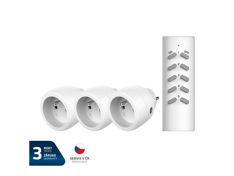 GETI Zásuvka bezdrátová RCS312 3+1