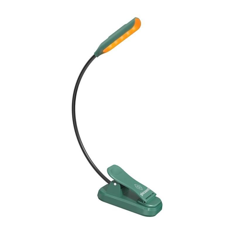 Glocusent Bezdrátová lampička GLCSNTBL102G mini s klipem na knihu, USB-C Green
