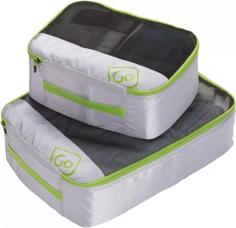 Go Travel sada obalov Deeper Packing Cubes grass green