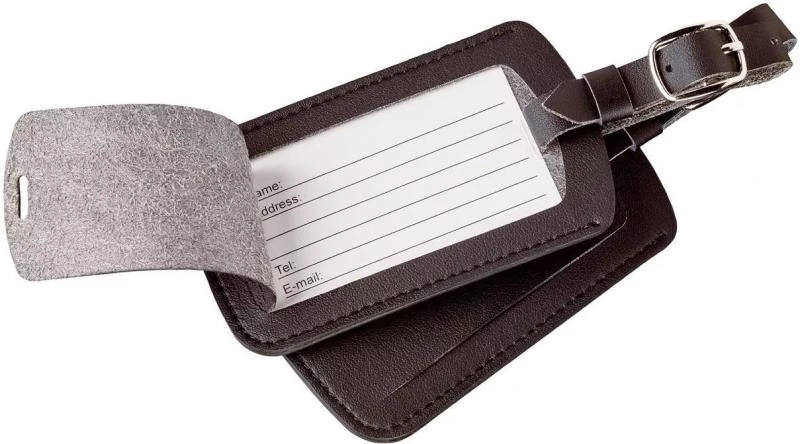Go Travel Classic Tags Liquorice Black sada visaček na zavazadlo