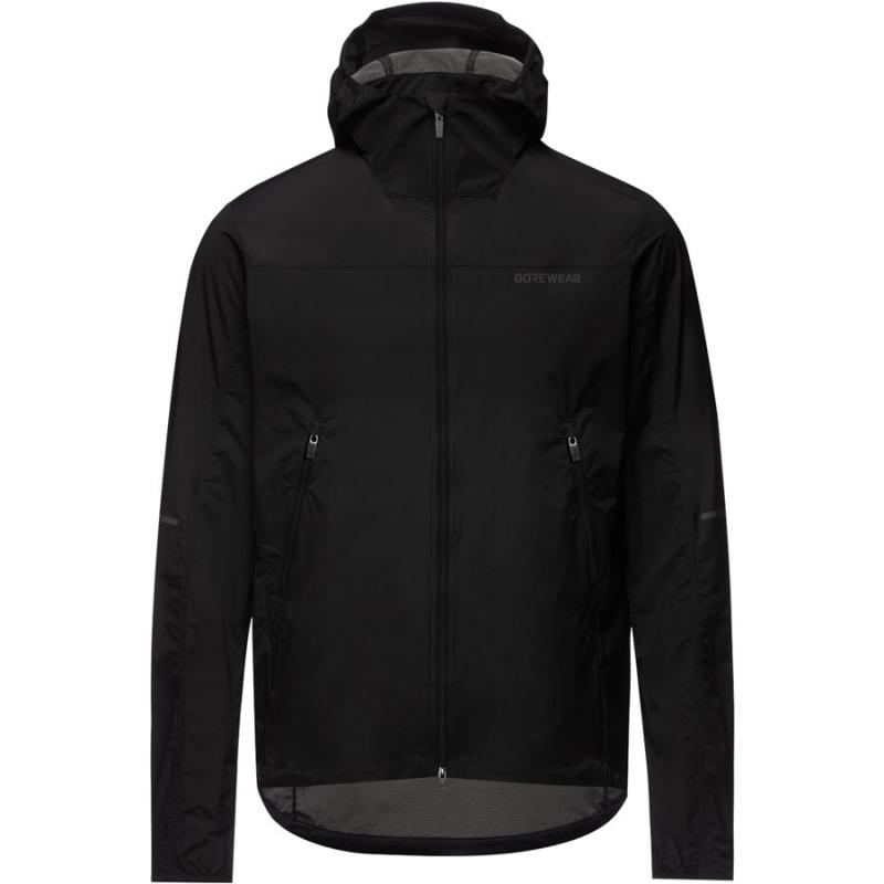 Gore Fernflow Hooded Windbreaker Mens black