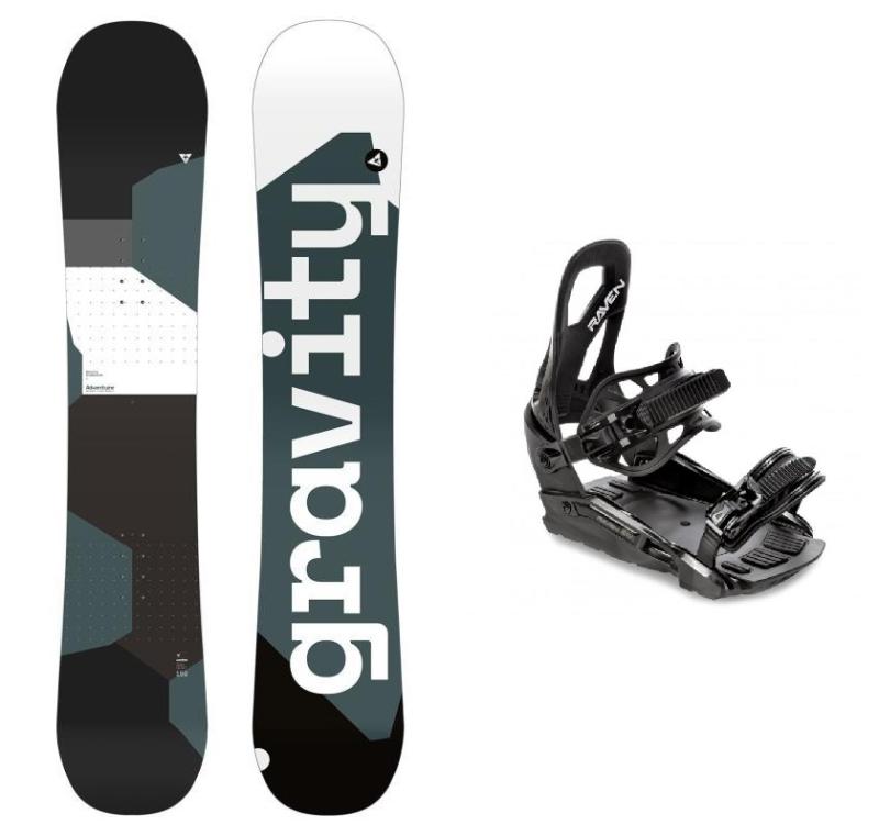 Levně Gravity Adventure 23/24 snowboard + Raven S230 Black vázání - 163 cm wide + M/L (EU 40-47)