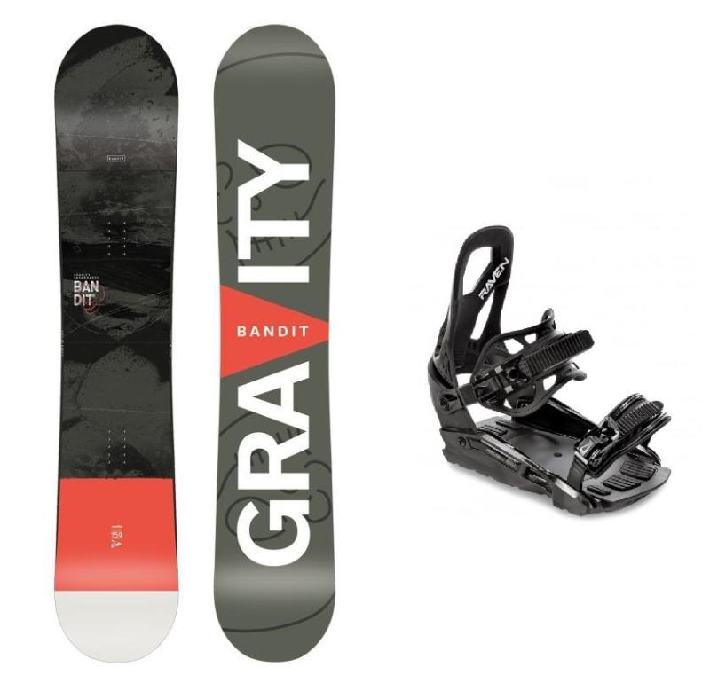 Levně Gravity Bandit pánský snowboard + Raven S230 Black vázání - 159 cm wide + S/M (EU 37-42)