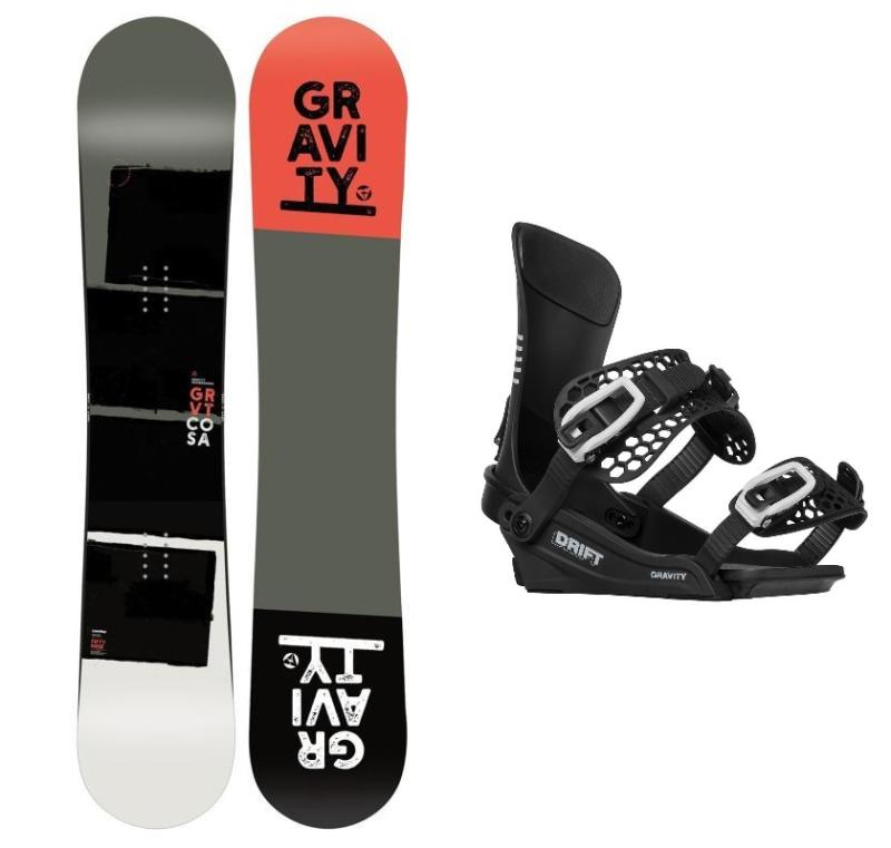 Levně Gravity Cosa pánský snowboard + Gravity Drift black vázání - 156 cm + M (EU 38,5-41,5)