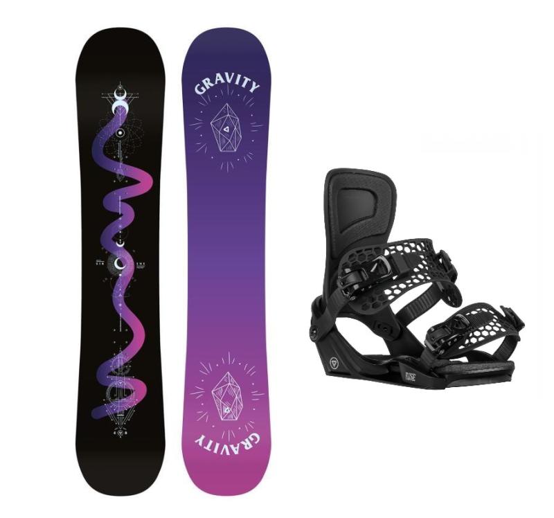Gravity Sirene Black 24/25 dámsky snowboard + Gravity Rise black viazanie + zľava 400,- na príslušenstvo