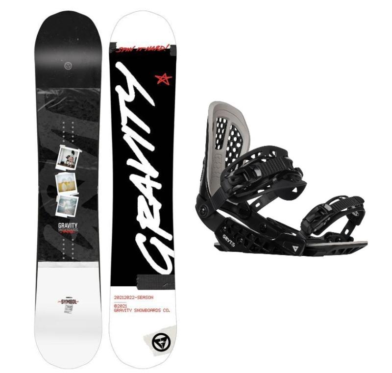 Levně Gravity Symbol pánský snowboard + Gravity G2 black vázání + sleva 500,- na příslušenství - 150 cm + M (EU 39,5-41,5)