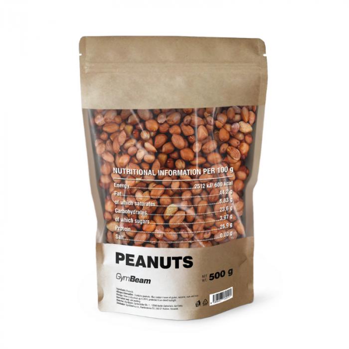 GymBeam Arašídy nepražené 500 g