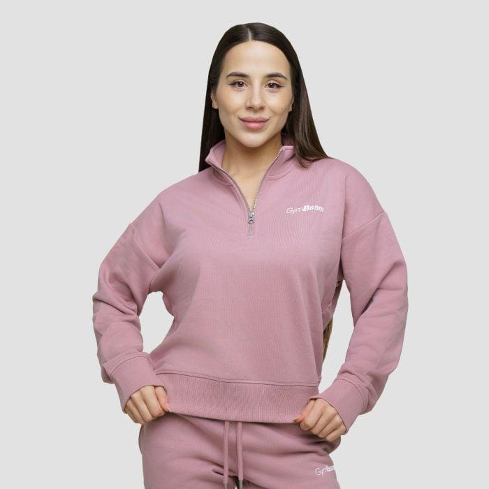 GymBeam Dámská mikina Agile ½ Zip Woodrose
