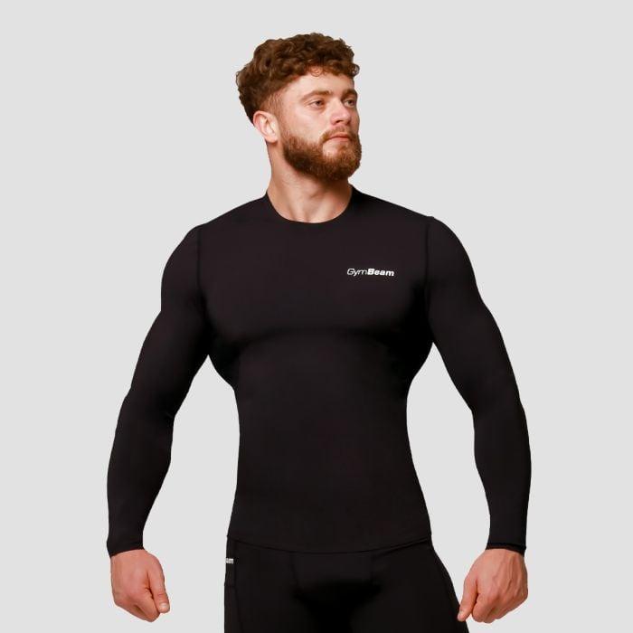 GymBeam Kompresní tričko s dlouhým rukávem Mid Black