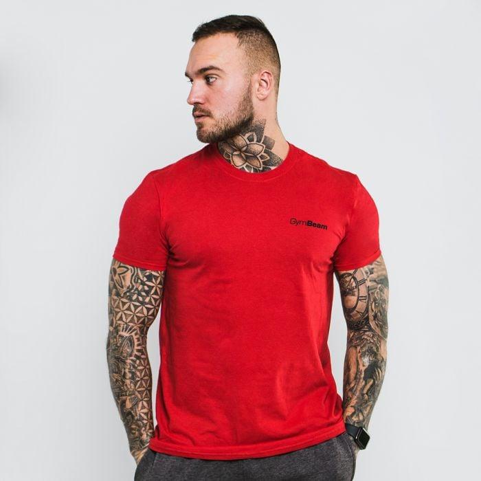 GymBeam Tričko Basic Cherry Red