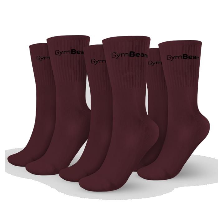 GymBeam Ponožky 3/4 Socks 3Pack Eggplant
