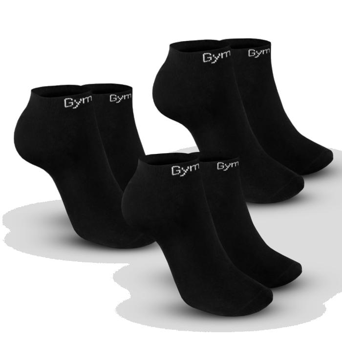 GymBeam Ponožky Ankle Socks 3Pack Black