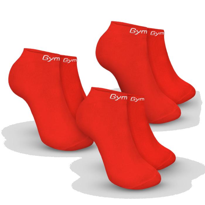 GymBeam Ponožky Ankle Socks 3Pack Hot Red