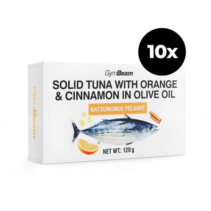 GymBeam Tuna in Olive Oil with Orange Cinnamon 10 x 120 g